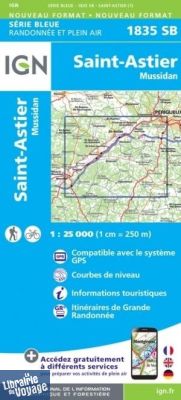 I.G.N - Carte au 1-25.000ème - Série bleue - 1835SB - Saint-Astier - Mussidan