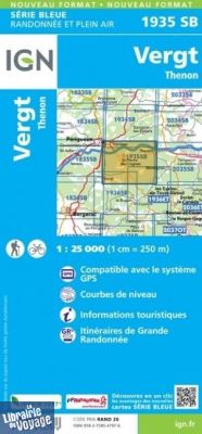 I.G.N. Carte au 1-25.000ème - Série bleue - 1935SB - Vergt - Thenon