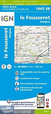 I.G.N - Carte au 1-25.000ème - Série bleue - 1945SB - Le Fousseret - Aurignac