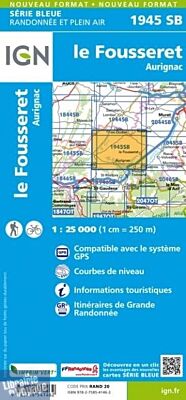 I.G.N - Carte au 1-25.000ème - Série bleue - 1945SB - Le Fousseret - Aurignac