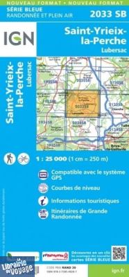 I.G.N - Carte au 1-25.000ème - Série bleue - 2033SB - Saint-Yrieix-La-Perche - Lubersac