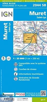 I.G.N - Carte au 1-25.000ème - Série bleue - 2044SB - Muret - Saint-Lys