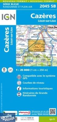 I.G.N. Carte au 1-25.000ème - Série bleue - 2045SB - Cazères - Lézat-Sur-Lèze