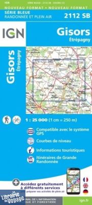 I.G.N - Carte au 1-25.000ème - Série bleue - 2112SB - Gisors - Etrépagny