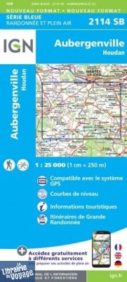 I.G.N - Carte au 1-25.000ème - Série bleue - 2114SB - Aubergenville - Houdan