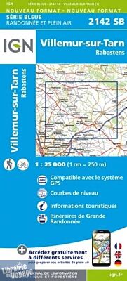 I.G.N - Carte au 1-25.000ème - Série bleue - 2142SB - Villemur-Sur-Tarn - Rabastens