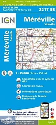 I.G.N - Carte au 1-25.000ème - Série bleue - 2217SB - Méréville - Sainville