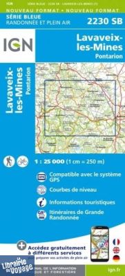I.G.N - Carte au 1-25.000ème - Série bleue - 2230SB - Lavaveix-Les-Mines - Pontarion