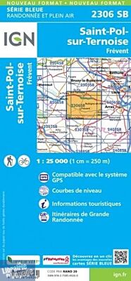 I.G.N - Carte au 1-25.000ème - Série bleue - 2306SB - Saint-Pol-Sur-Temoise - Frévent