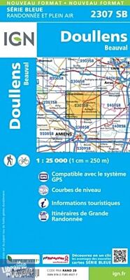 I.G.N - Carte au 1-25.000ème - Série bleue - 2307SB - Doullens - Beauval