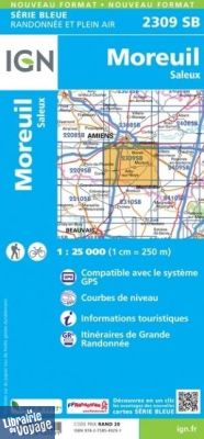 I.G.N - Carte au 1-25.000ème - Série bleue - 2309SB - Moreuil - Saleux