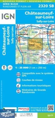 I.G.N - Carte au 1-25.000ème - Série bleue - 2320SB - Châteauneuf-Sur-Loire - Sully-Sur-Loire