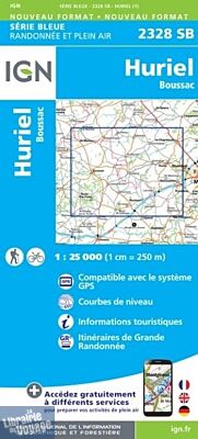 I.G.N - Carte au 1-25.000ème - Série bleue - 2328SB - Huriel - Boussac