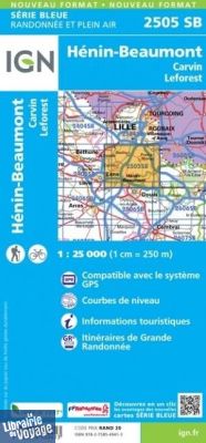 I.G.N - Carte au 1-25.000ème - Série bleue - 2505SB - Hénin-Beaumont - Carvon - Leforest