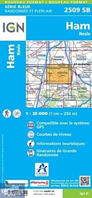 I.G.N - Carte au 1-25.000ème - Série bleue - 2509SB - Ham - Nesle