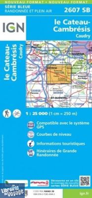 I.G.N - Carte au 1-25.000ème - Série bleue - 2607SB - Le Cateau Cambrésis - Caudry