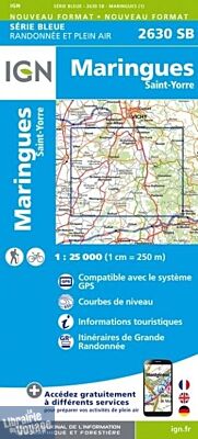 I.G.N - Carte au 1-25.000ème - Série bleue - 2630SB - Maringues - Saint-Yorre