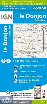 I.G.N - Carte au 1-25.000ème - Série bleue - 2728SB - le Donjon - Saint-Léon