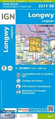 I.G.N - Carte au 1-25.000ème - Série bleue - 3211SB - Longwy - Longuyon