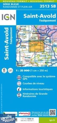 I.G.N - Carte au 1-25.000ème - Série bleue - 3513SB - Saint-Avold - Faulquemont