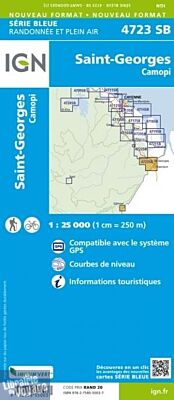 I.G.N. Carte au 1-25.000ème - Série bleue - 4723SB - Saint-Georges -  Camopi - Ouanary 