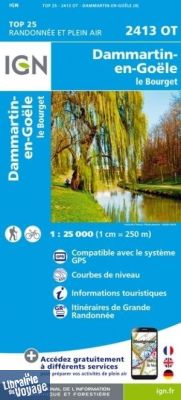 I.G.N - Carte au 1-25.000ème - TOP 25 - 2413OT - Dammartin-En-Goële - Le Bourget