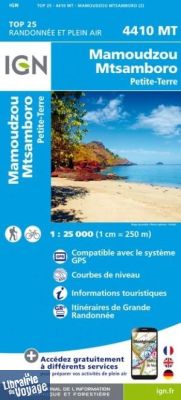 I.G.N. Carte au 1-25.000ème - TOP 25 - 4410MT - Mamoudzou - Mtsamboro- Petite-Terre (Mayotte - Nord)