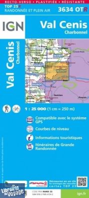 I.G.N - Carte au 1-25.000ème - TOP 25 - 3634OTR (Résistante) - Val-Cenis - Charbonnel