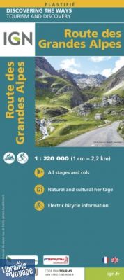 I.G.N - Carte - Collection Découverte des chemins - Route des grandes Alpes 