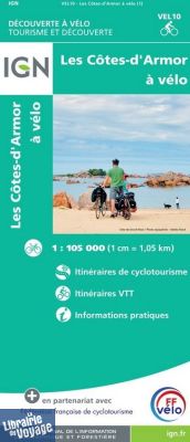 I.G.N - Carte - Découverte à vélo ref.VEL10 - Les Côtes d'Armor à Vélo