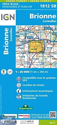 I.G.N - Carte au 1-25.000ème - Série bleue - 1812SB - Brionne - Cormeilles