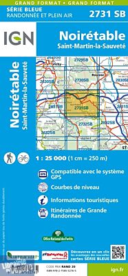 I.G.N - Carte au 1-25.000ème - Série bleue - 2731SB - Noirétable - Saint-Martin-La-Sauveté
