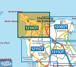 I.G.N - Carte au 1-25.000ème - TOP 25 - 1210 OT - Cherbourg-en-Cotentin - Cap de la Hague