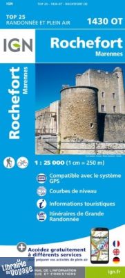 I.G.N - Carte au 1-25.000ème - TOP 25 - 1430 OT - Rochefort - Marennes