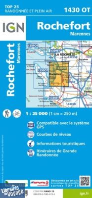 I.G.N - Carte au 1-25.000ème - TOP 25 - 1430 OT - Rochefort - Marennes