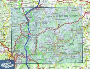 I.G.N - Carte au 1-25.000ème - TOP 25 - 2138OT - Cahors - Saint-Cirq-Lapopie - Vallées du Lot et du Célé