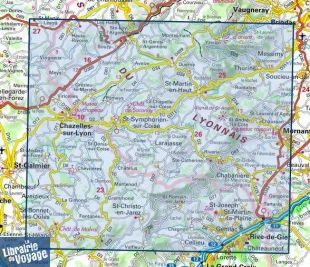 I.G.N - Carte au 1-25.000ème - TOP 25 - 2932ET - Monts du Lyonnais