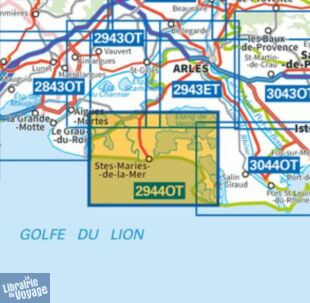 I.G.N - Carte au 1-25.000ème - TOP 25 - 2944 OT - Saintes-Maries-de-la-Mer - PNR de Camargue