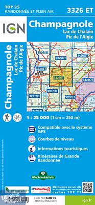 I.G.N - Carte au 1-25.000ème - TOP 25 - 3326 ET - Champagnole - Lac de Chalain - Pic de l'Aigle
