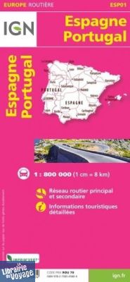 I.G.N - Carte d'Espagne - Portugal
