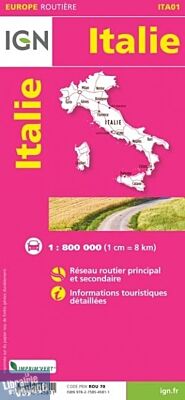 I.G.N - Carte routière de l'Italie