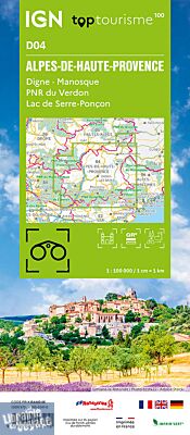 I.G.N - Carte série TOP 100 - n°D04 - Alpes-de-Haute-Provence
