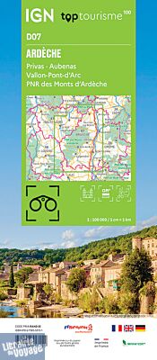 I.G.N - Carte série TOP 100 - n°D07 - Ardèche