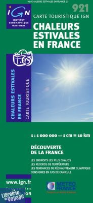 I.G.N - Carte Thématique ref.921 - Chaleurs estivales en France