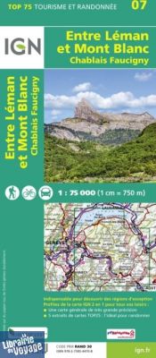 I.G.N - Collection Carte Top 75 - Entre Léman et Mont Blanc - Chablais - Faucigny