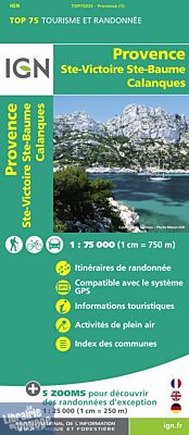 I.G.N - Collection Carte Top 75 - Provence - Sainte-Victoire - Sainte-Baume - Calanques