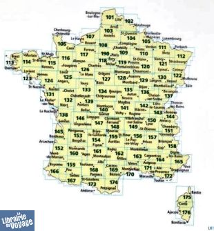 I.G.N Carte au 1-100.000ème - TOP 100 - n°106 - Caen - Cherbourg-Octeville