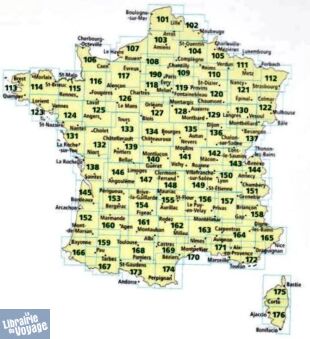 I.G.N Carte au 1-100.000ème - TOP 100 - n°104 - Reims - Saint-Quentin