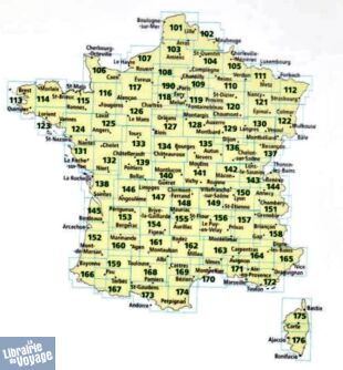 I.G.N Carte au 1-100.000ème - TOP 100 - n°135 - Nevers - Autun