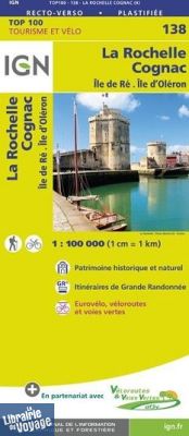 I.G.N Carte au 1-100.000ème - TOP 100 - n°138 - La Rochelle - Cognac 